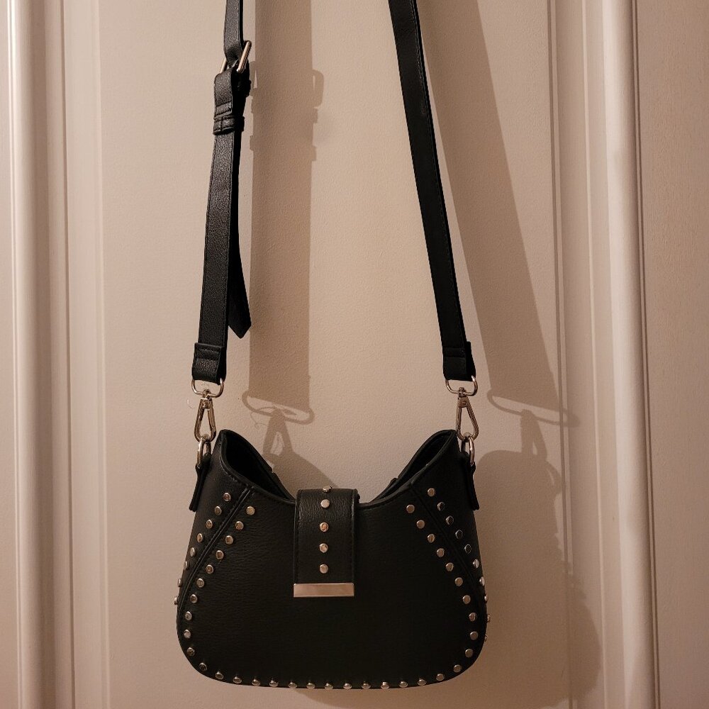 Black Studded Crossbody Bag